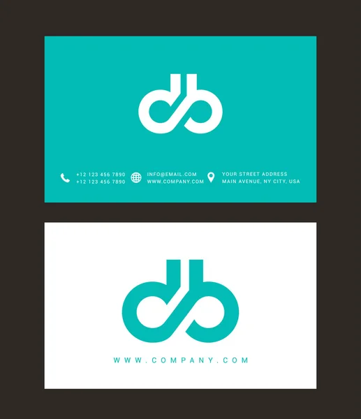 D and B Letters Logo — Stock Vector