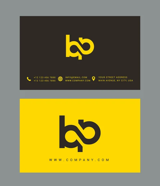 Logotipo de letras B y P — Archivo Imágenes Vectoriales