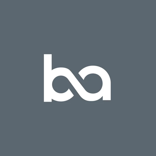 B and A Letters Logo — Stock Vector