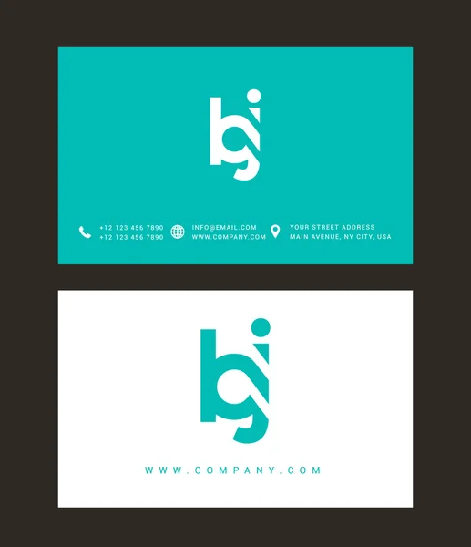 B e J Cartas Logo —  Vetores de Stock