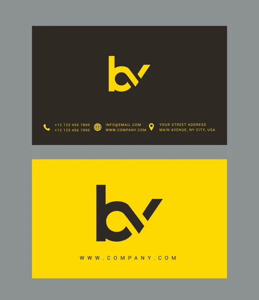 B és V betűk logó — Stock Vector