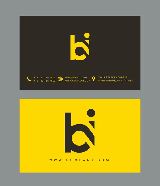 Logo des lettres B et I — Image vectorielle