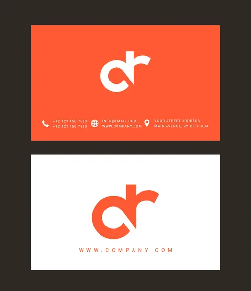 D a R dopisy Logo — Stockový vektor