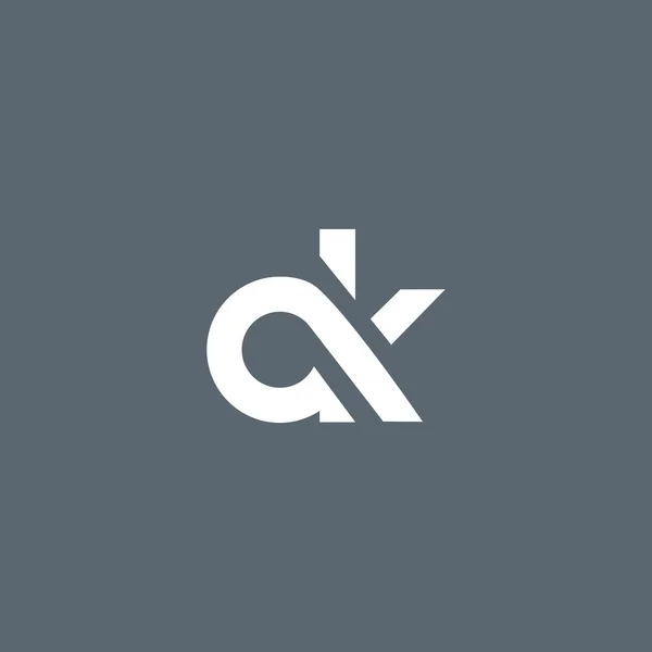 A e K Letras Logo —  Vetores de Stock