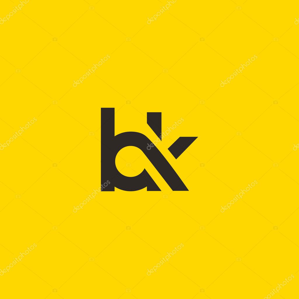 B and K Letters Logo. vector illustration