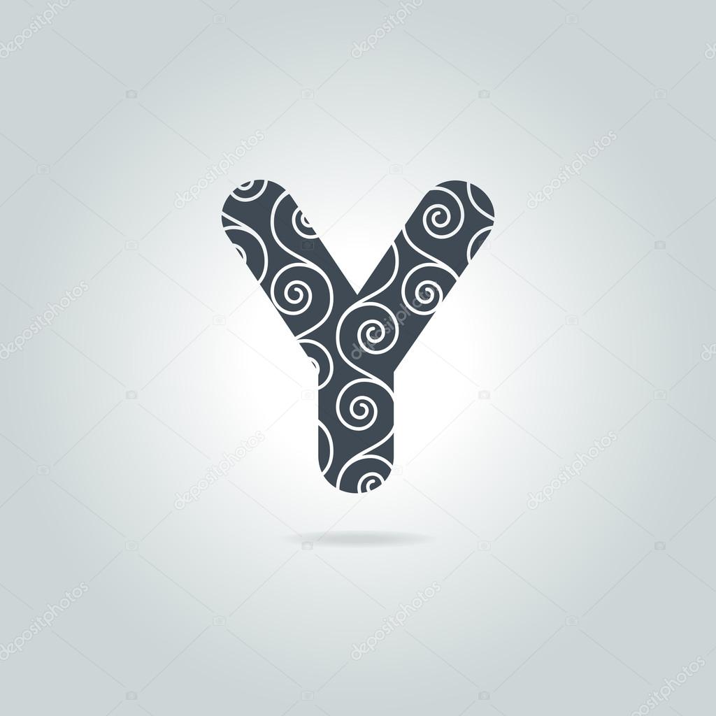 Floral Y Letter Logo Icon