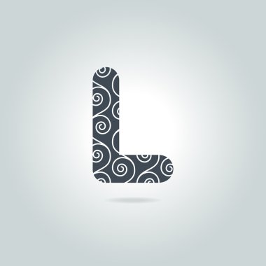 Çiçek L harfi Logo Simge