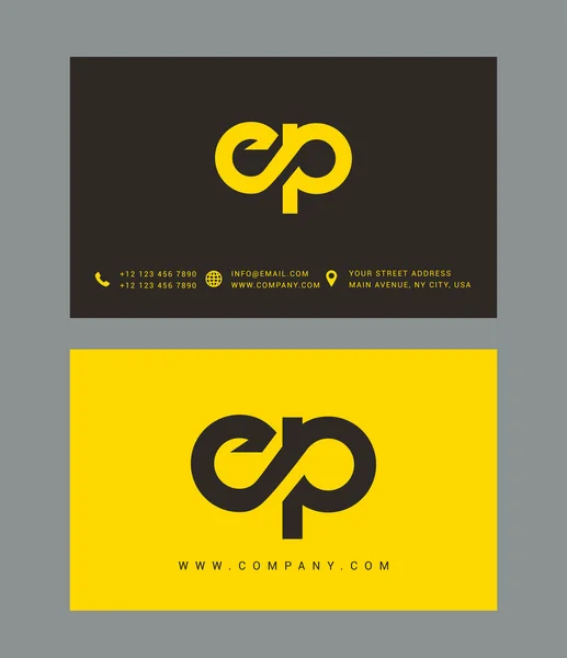 E und p Buchstaben Logo — Stockvektor