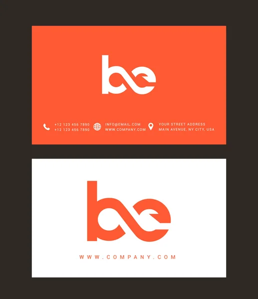 B and E Letters Logo — Stock Vector