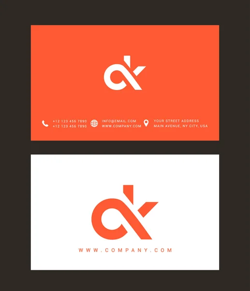 Logotipo de letras C e K —  Vetores de Stock