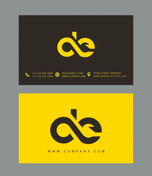 D en E-brieven-Logo — Stockvector