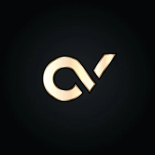 C ve V harf Logo — Stok Vektör