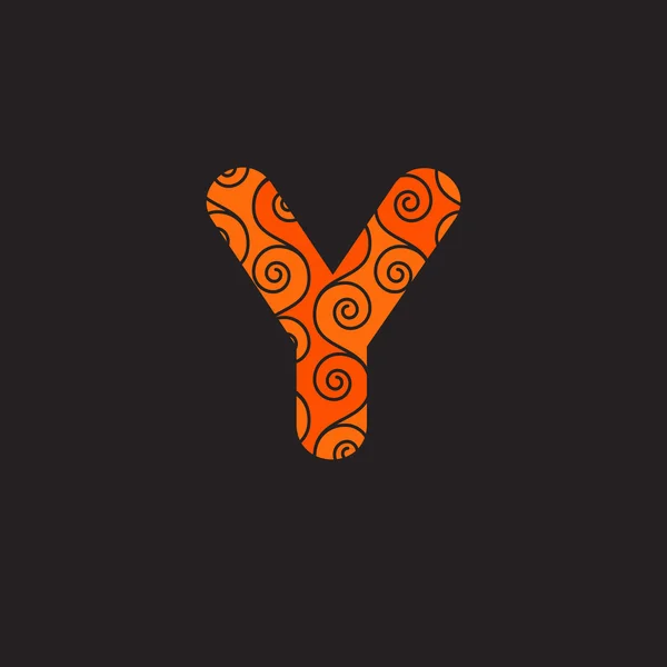 Blumen y Buchstaben Logo Symbol — Stockvektor
