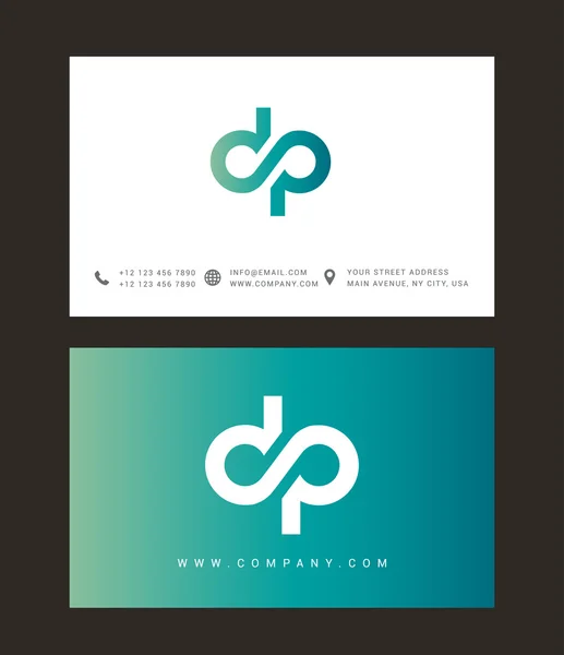 D and P Letters Logo — Stock Vector
