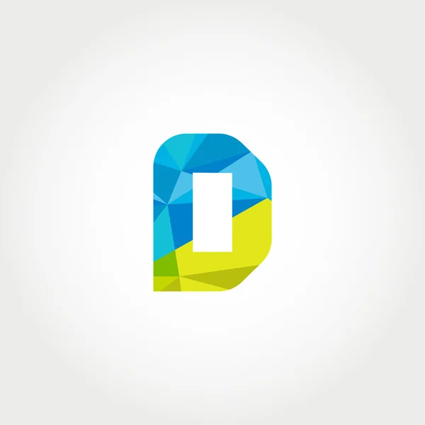 Geometric D letter logo icon — Stock vektor