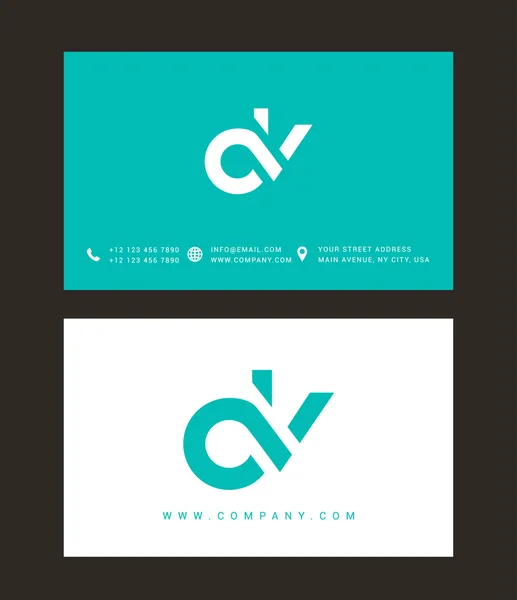 Logotipo de letras D e V —  Vetores de Stock