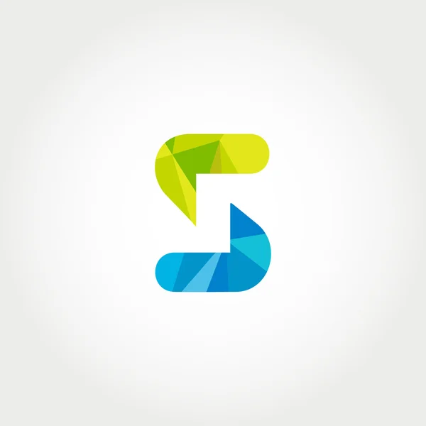 Geometrische S logo letterpictogram — Stockvector