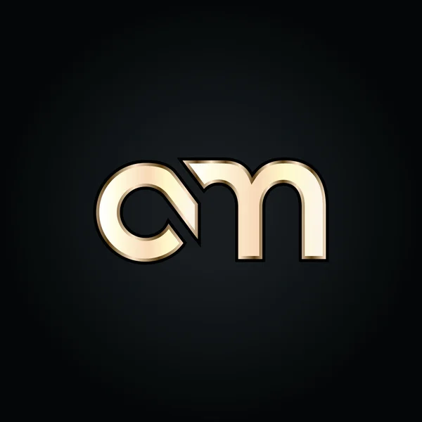 C en M brieven Logo — Stockvector