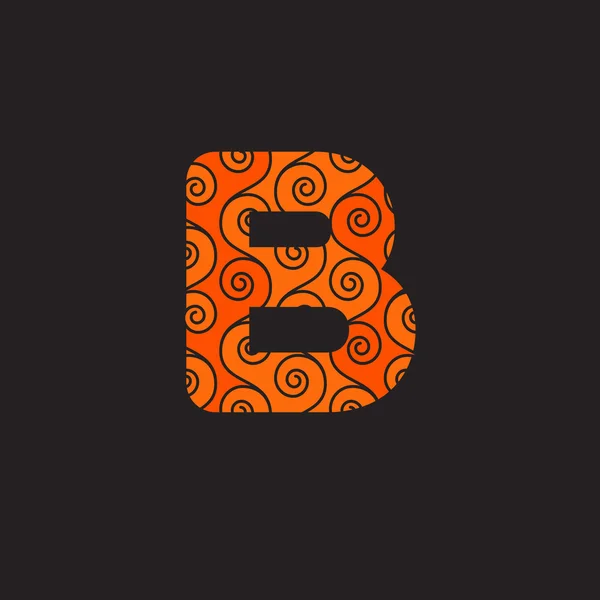 Blumen b Buchstabe Logo Symbol — Stockvektor