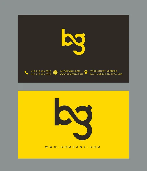 B i G listów Logo — Wektor stockowy