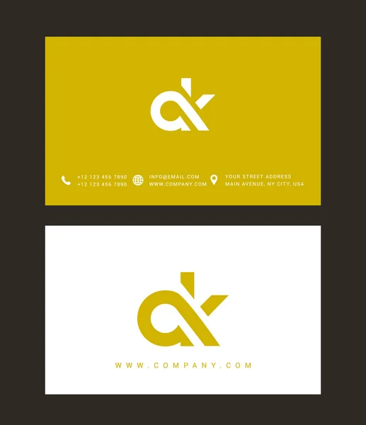Logotipo de letras A y K — Archivo Imágenes Vectoriales
