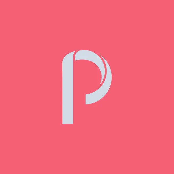 P lettera icona logo — Vettoriale Stock