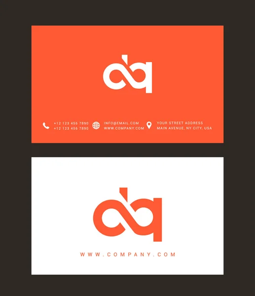 Logotipo de las letras D y Q — Vector de stock