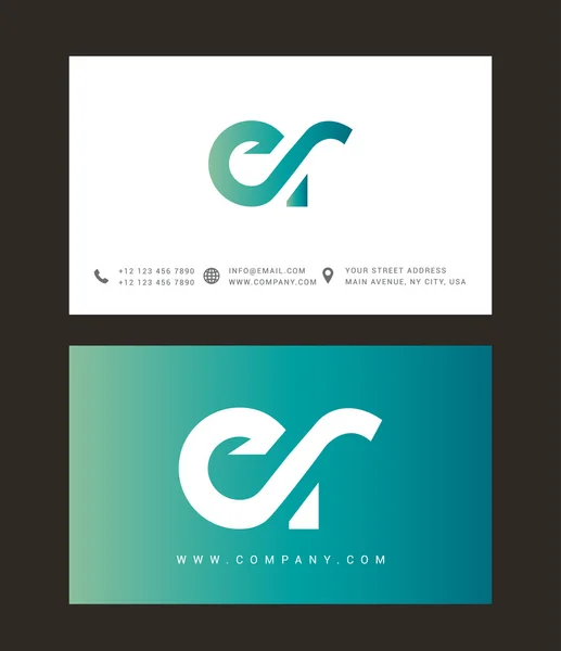 E y R Letras Logo — Vector de stock