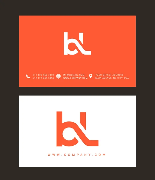 B i Logo litery L — Wektor stockowy