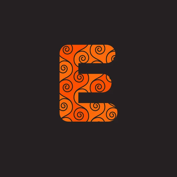 Blumen e Brief Logo Symbol — Stockvektor