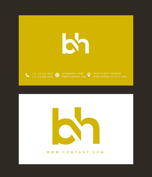 Logotipo de letras B y H — Archivo Imágenes Vectoriales