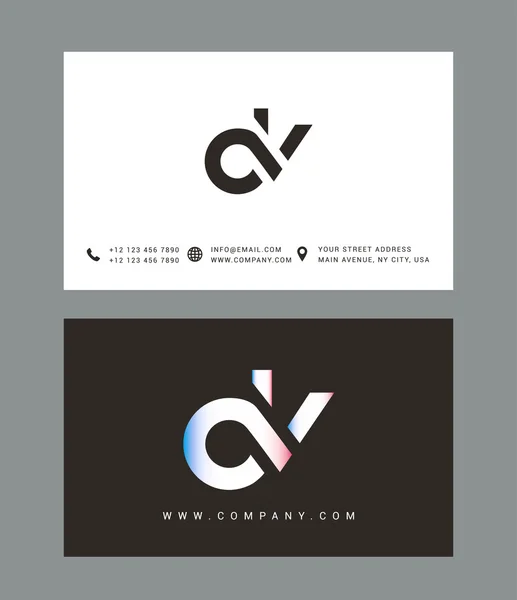 D και λογότυπο γράμματα V — Διανυσματικό Αρχείο