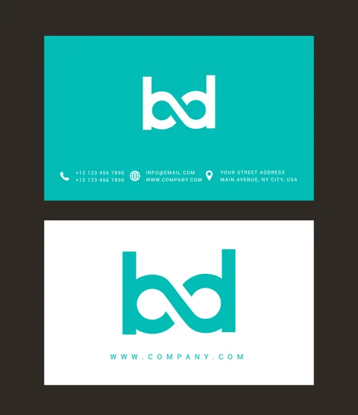 Logotipo de letras B y D — Archivo Imágenes Vectoriales