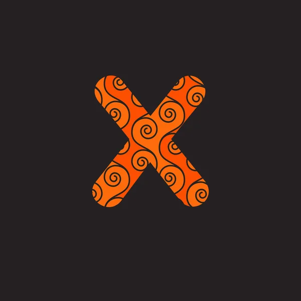 Floral X Letter Logo Icon — Stockový vektor
