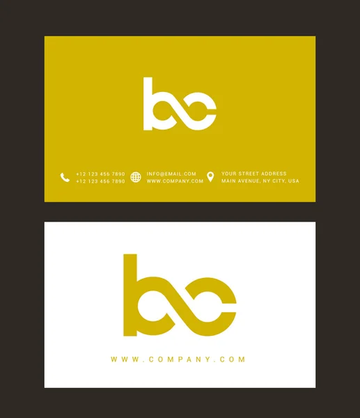 B and C Letters Logo — Stock Vector