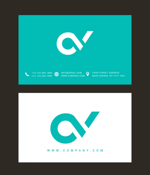 Logotipo de letras C y V — Archivo Imágenes Vectoriales