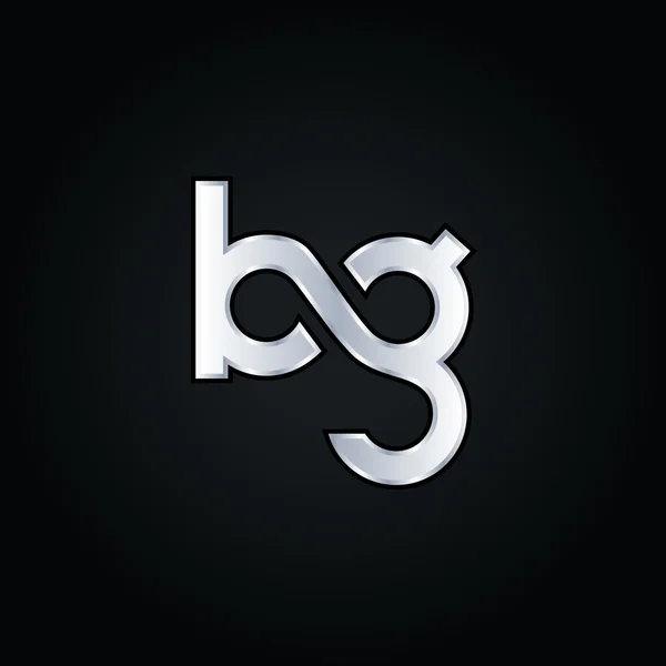 Logotipo de letras B y G — Vector de stock