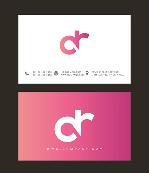 D και R γράμματα λογότυπο — Διανυσματικό Αρχείο