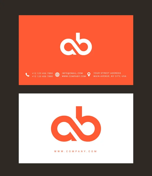 Logotipo de letras A y B — Vector de stock
