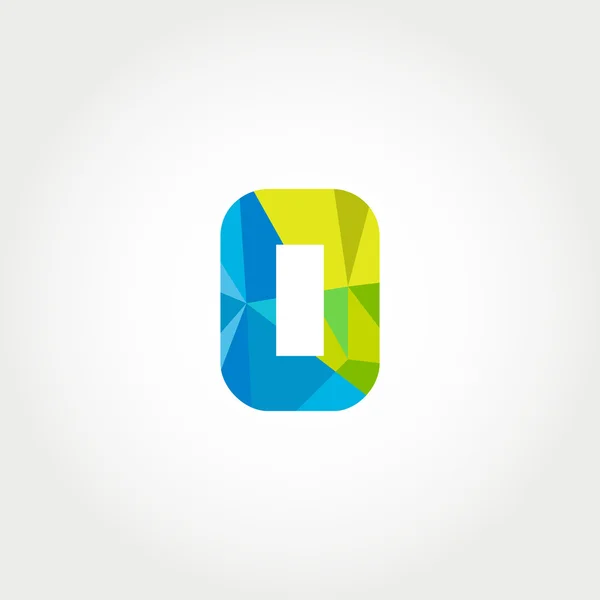 Geometric O letter logo icon Stock Illustration