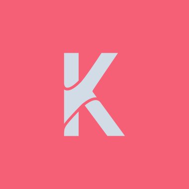 K letter logo icon clipart