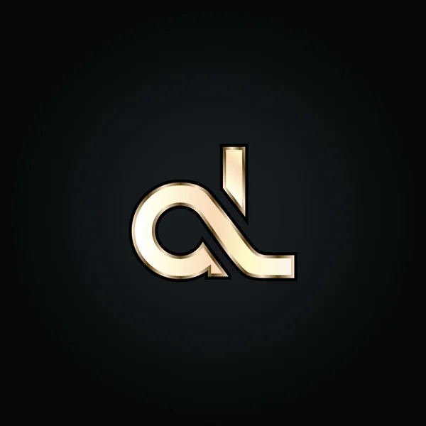 A e L letras logotipo —  Vetores de Stock