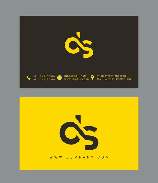 Logotipo de las letras D y S — Vector de stock