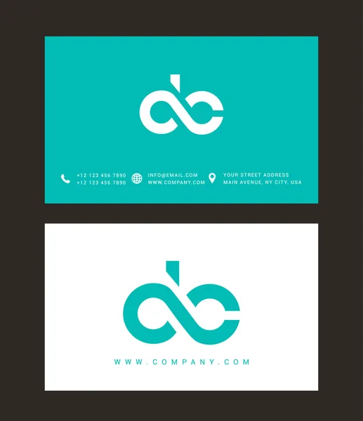 D και C γράμματα λογότυπο — Διανυσματικό Αρχείο