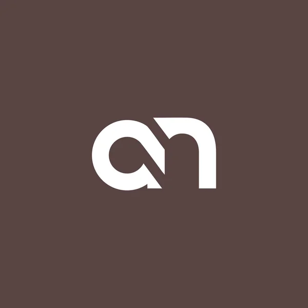 Logotipo de letras A y N — Vector de stock