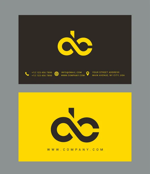 Logotipo de las letras D y C — Vector de stock