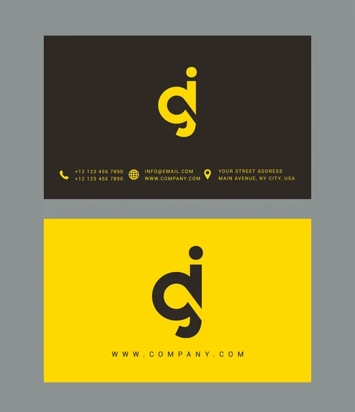 Logotipo de letras D y J — Vector de stock