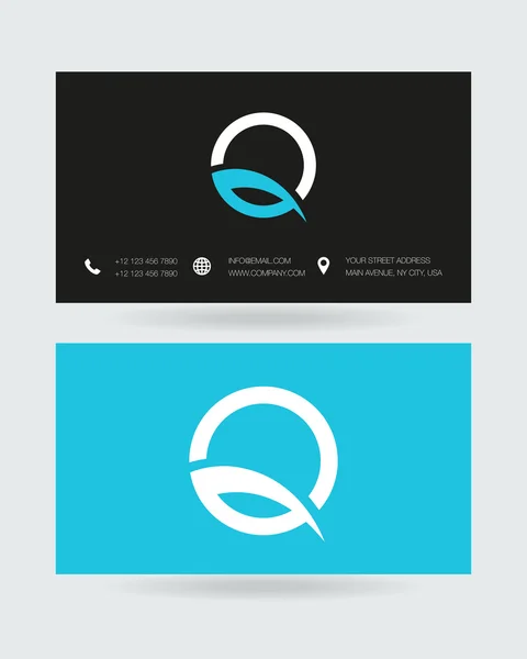 Q de letter pictogram logo — Stockvector