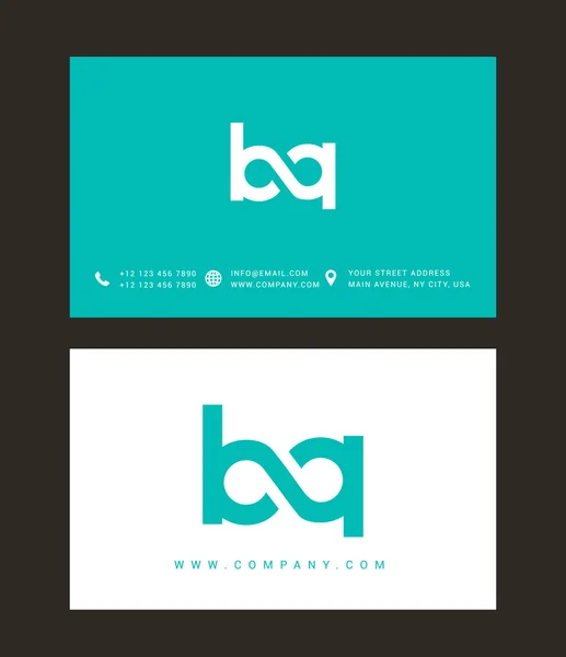 Logotipo de letras B y Q — Vector de stock