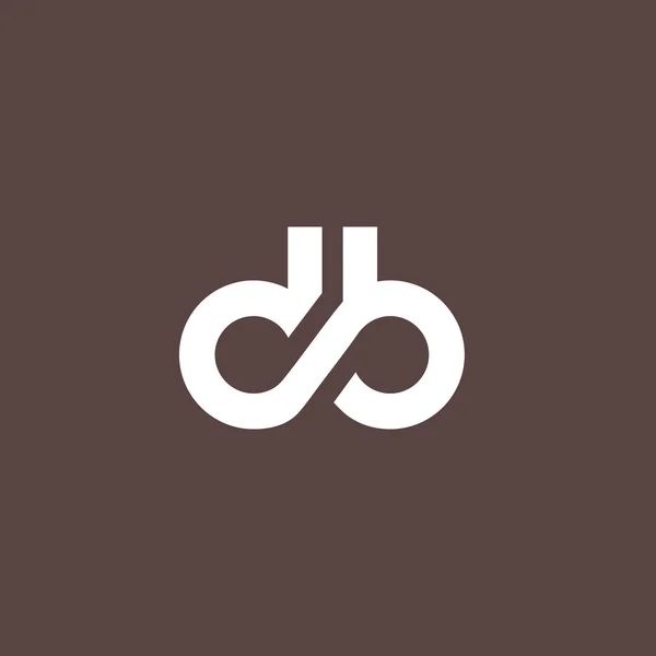 D und b Buchstaben Logo — Stockvektor